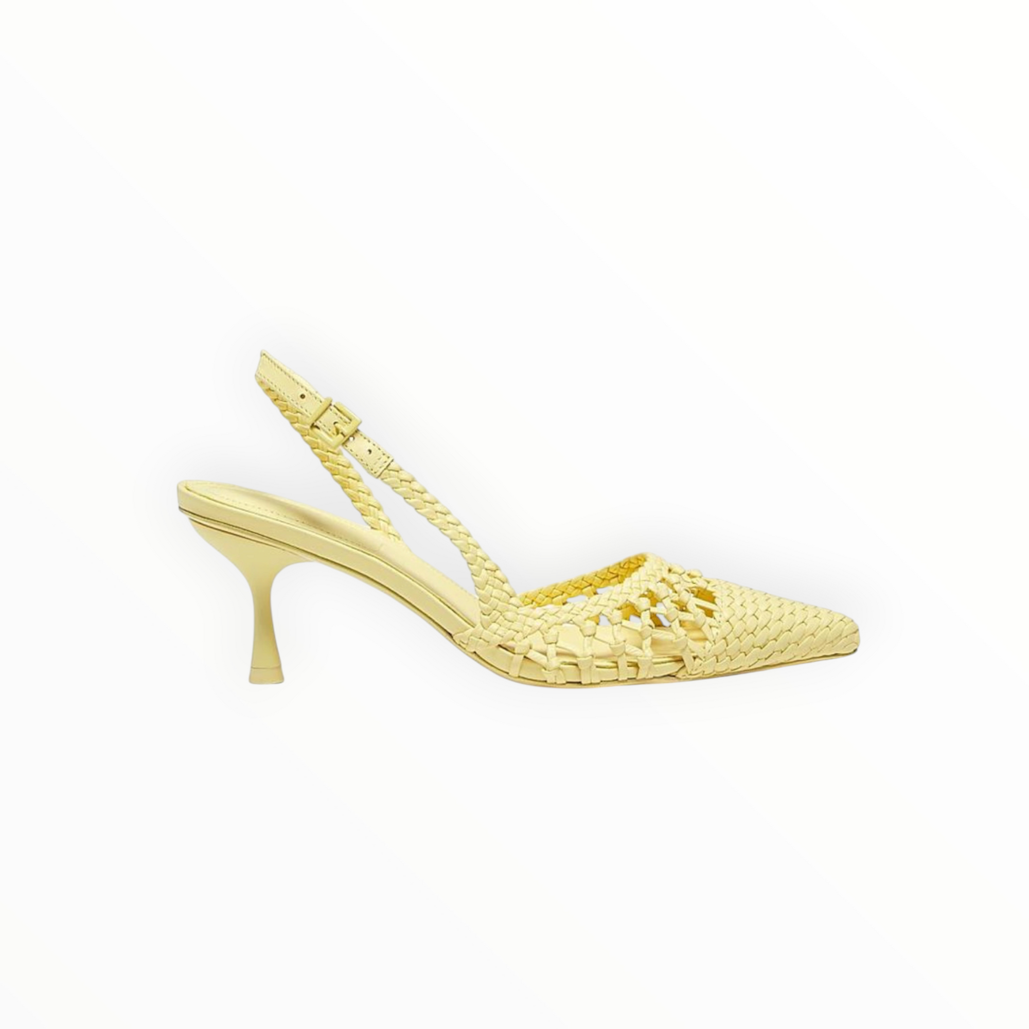 SIMKHAI Dylan Open Weave Slingback Pumps - Butter Cream