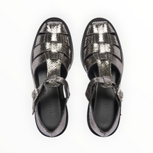 Frēda Salvador Dahlia T-Strap Fisherman Loafer - Metallic