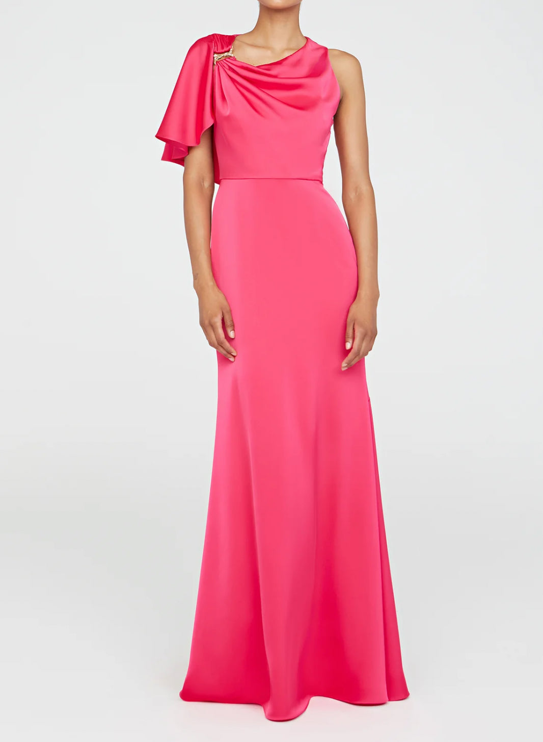 THEIA Darcie Flutter Sleeve Gown - Begonia
