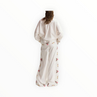 Essentiel Antwerp Janai Embroidered Pants - White