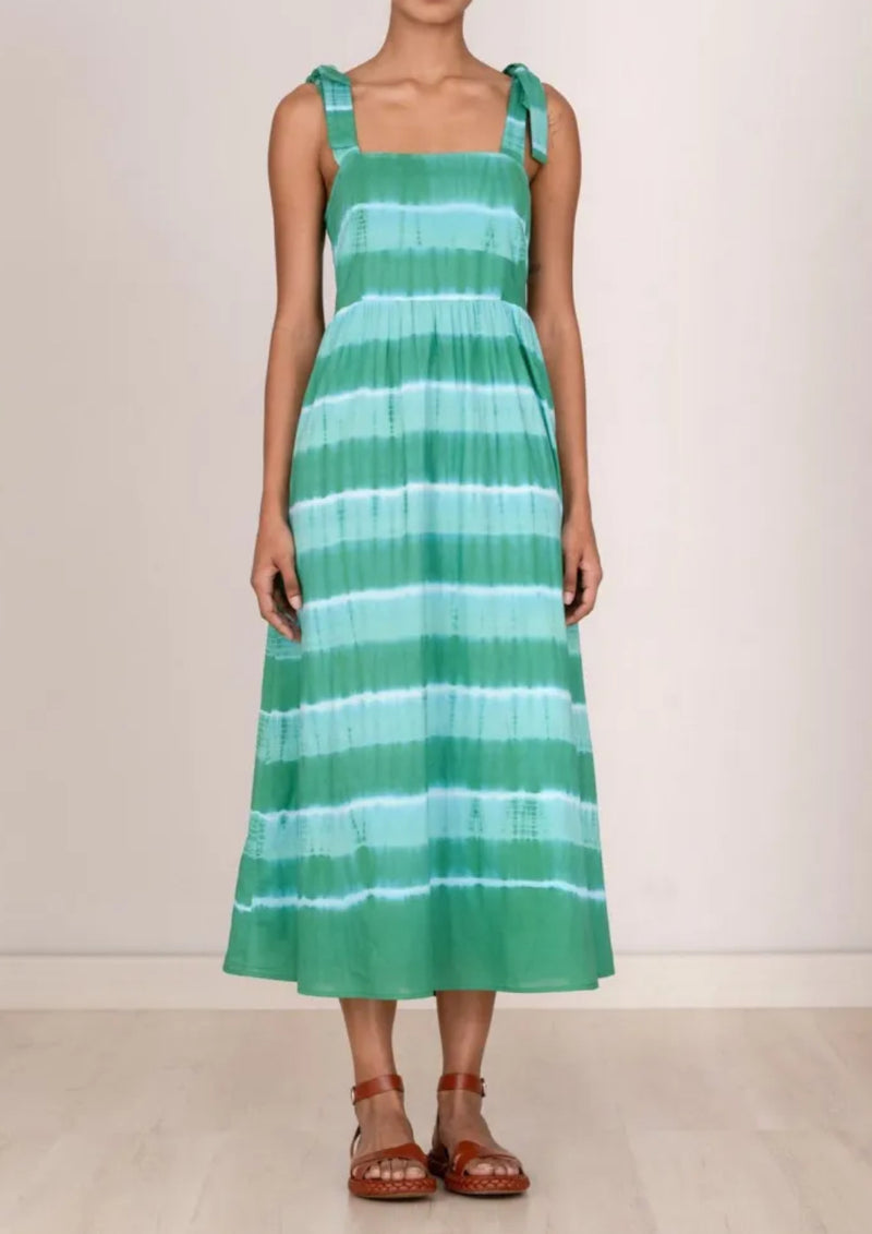 Banjanan Ginerva Dress - Hand Tie Dye Emerald