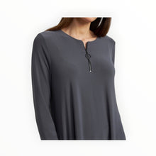 Joseph Ribkoff 3/4 Sleeve A-line Dress - Gray