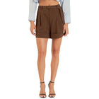 endless rose Belted Shorts - Espresso