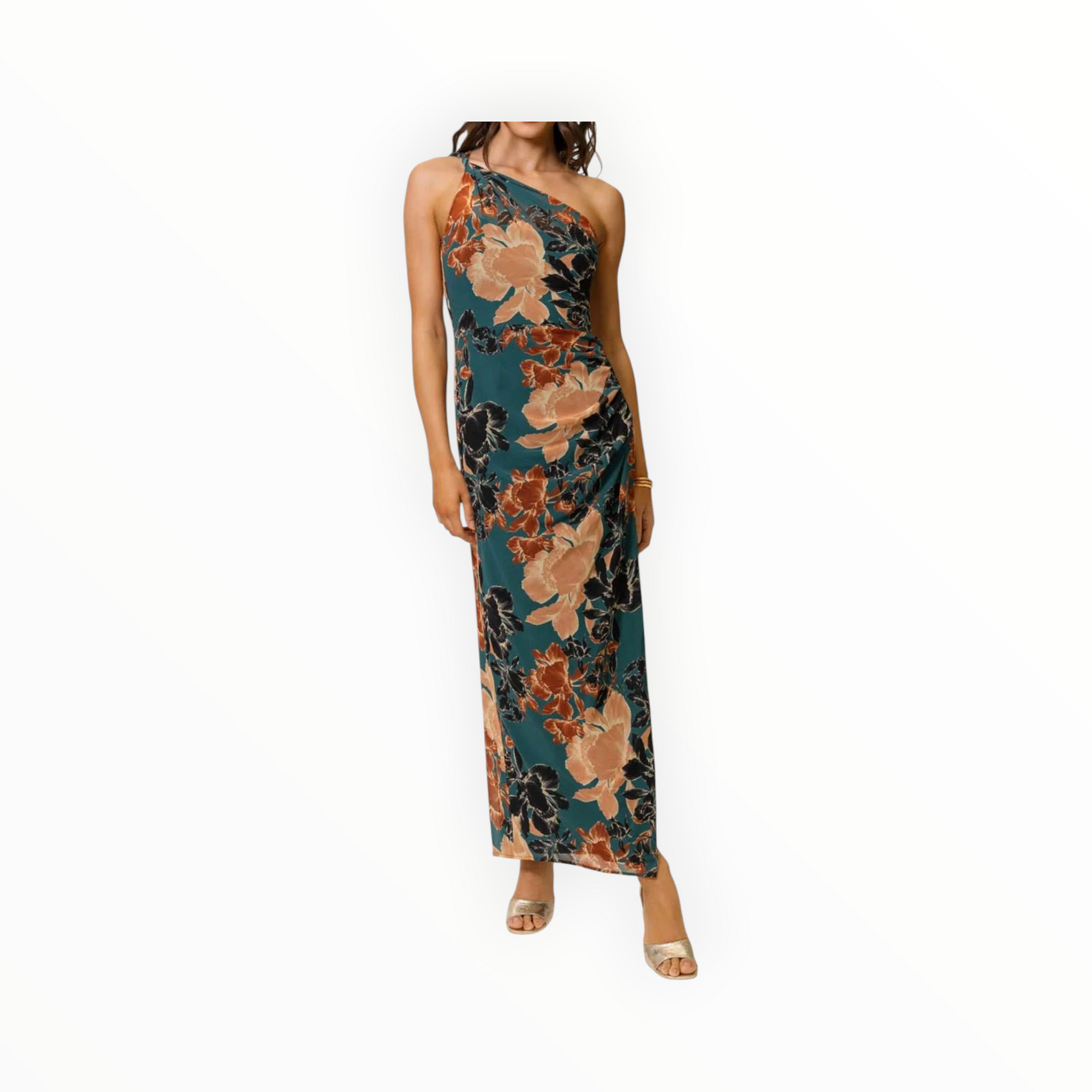 Hutch Siona Dress - Teal/Multi Inverted Sketch Floral