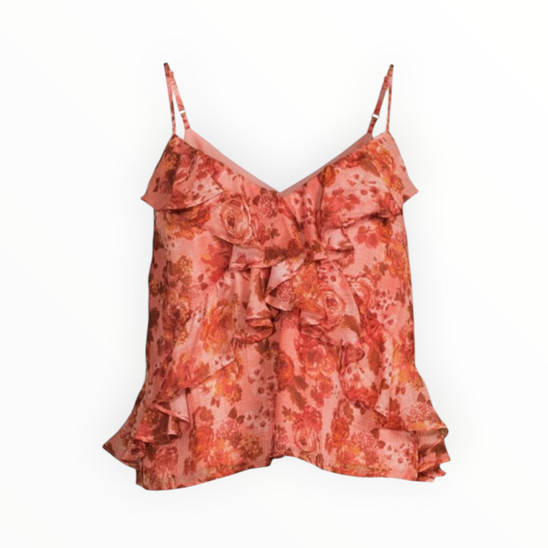 Cami NYC Eberly Floral Ruffle Silk Top