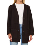 Margaret O'Leary Vivienne Merino Wool Scarf Coat - Chocolate