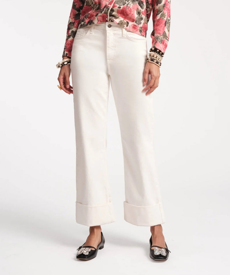 Frances Valentine Smarty Cuffed Jeans - White