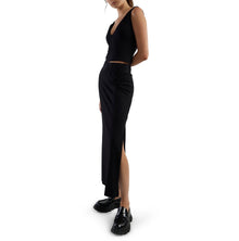 Les Tien Blake Deep V Tank - Jet Black