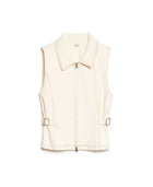 Ghospell Quincy Drill Top - Ivory