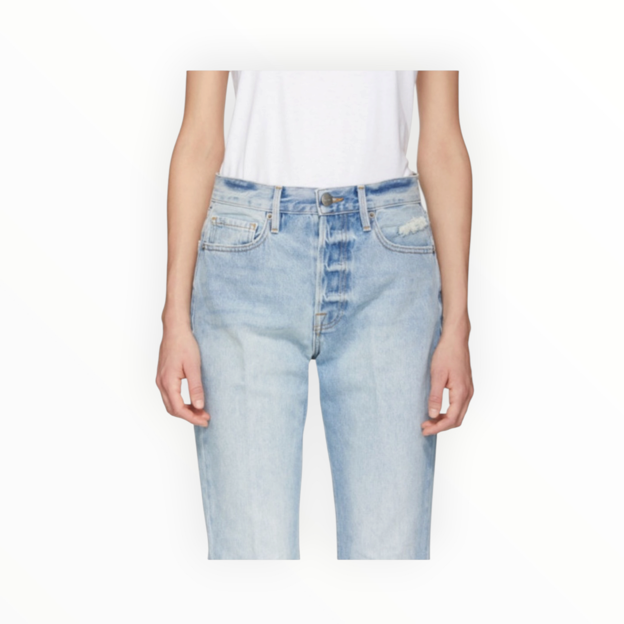 Frame Blue Rigid Re-Release Le Crop Flare Jeans