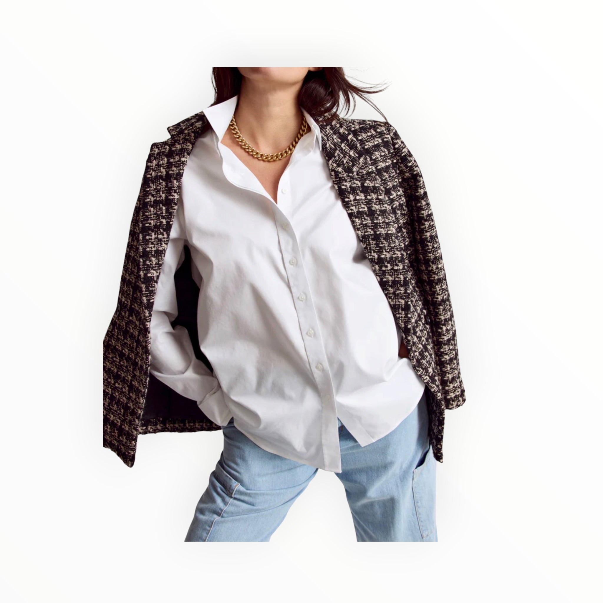 The Shirt by Rochelle Behrens The Boyfriend Shirt - White