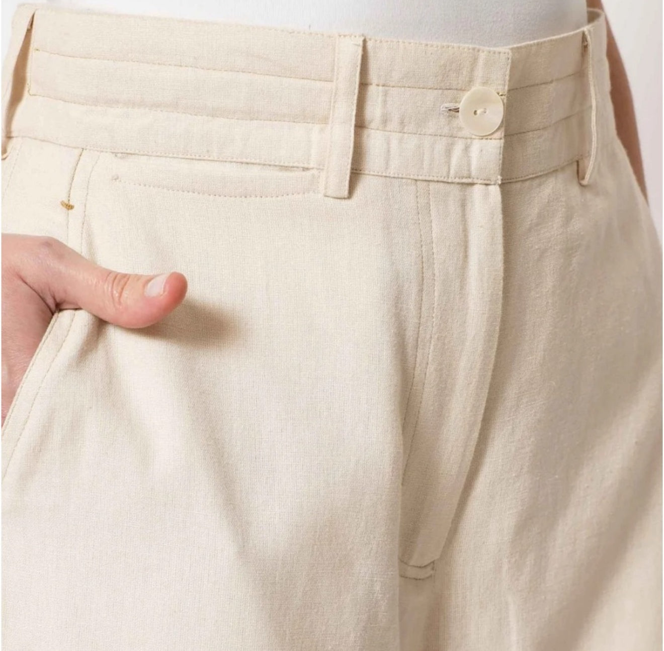 Omika Roma Pant - Solid Ivory