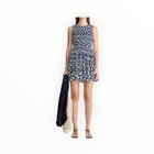 Apiece Apart Lore Smocked Mini Dress - Navy Floral Stamp