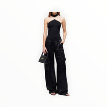 SIMKHAI Beatriz Wide Leg Cargo Pant - Black