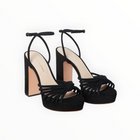 Loeffler Randall Rivka Suede Platform Sandal  - Black