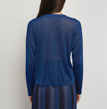 Maison Lurex Gala Short Cardigan - Royal Blue