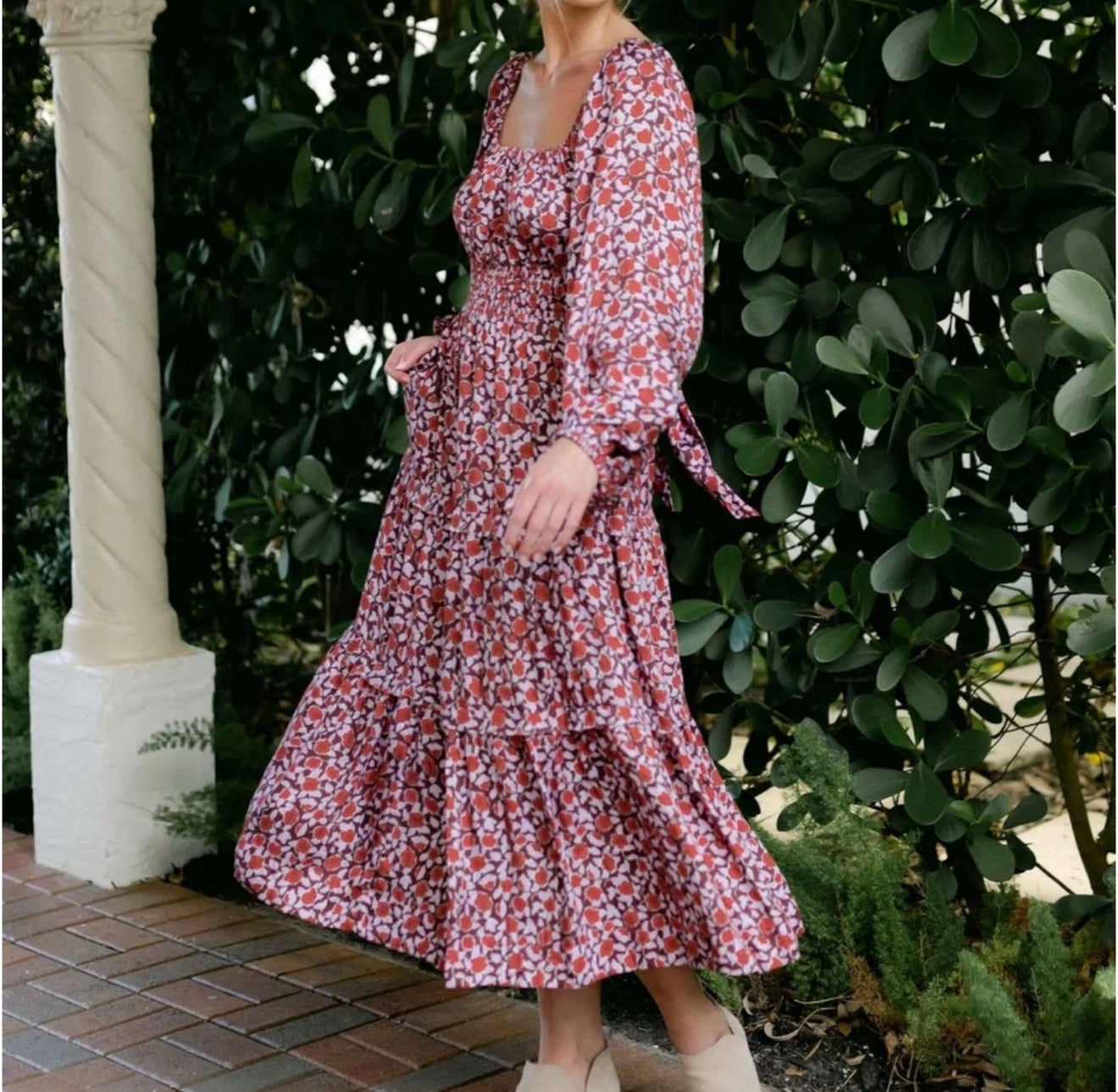Omika Monica Midi Dress - Felice Plum