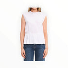 Michael Stars Rochel Peplum Tank - White