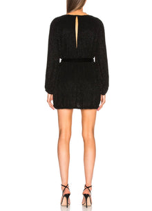 Retrofête Grace Sequined Dress - Black