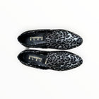 Something Bleu Tuxedo Flat - Silver Black Cheetah Fabric