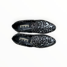 Something Bleu Tuxedo Flat - Silver Black Cheetah Fabric
