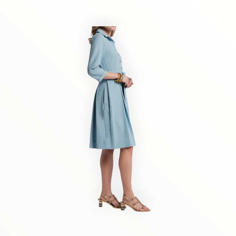 Frances Valentine Bellini Waffle Dress - Air Blue