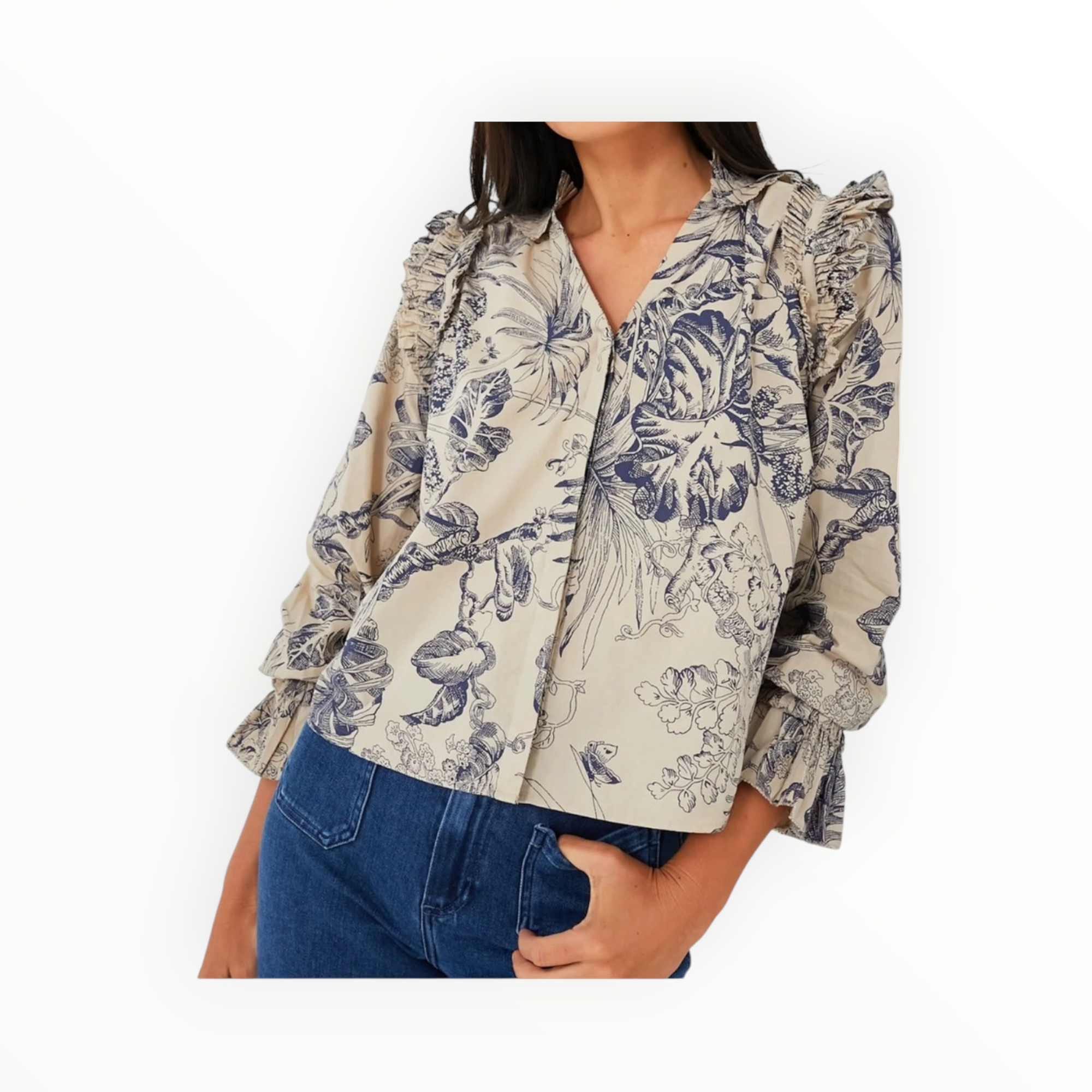 Love the Label Jessie Top - Yaffe Print