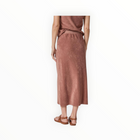 LILLA|P Terry Bias Skirt - Bark