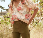 The Great. The Bungalow Top - Echo Rose Print