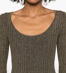 STAUD Staud Raquel Dress - Metallic Gold