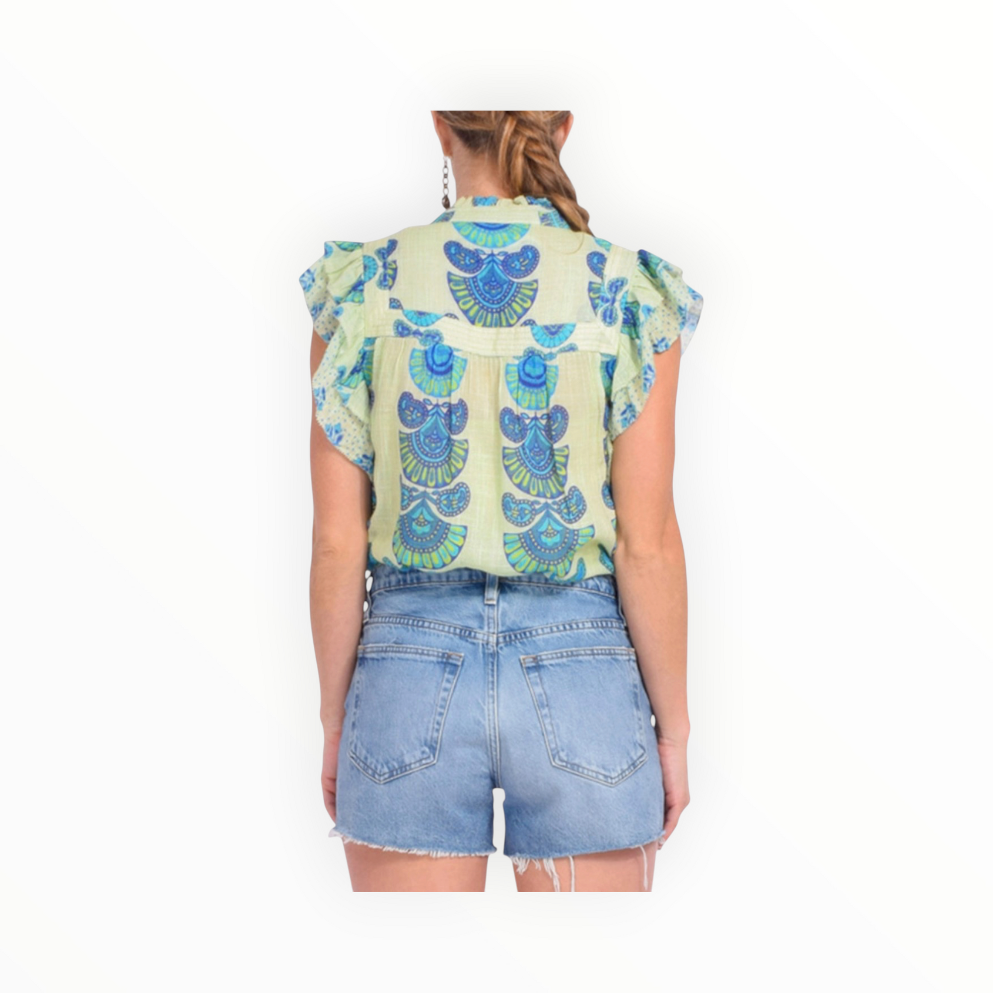 Love The Label Sara Top - Orchid Moon Print