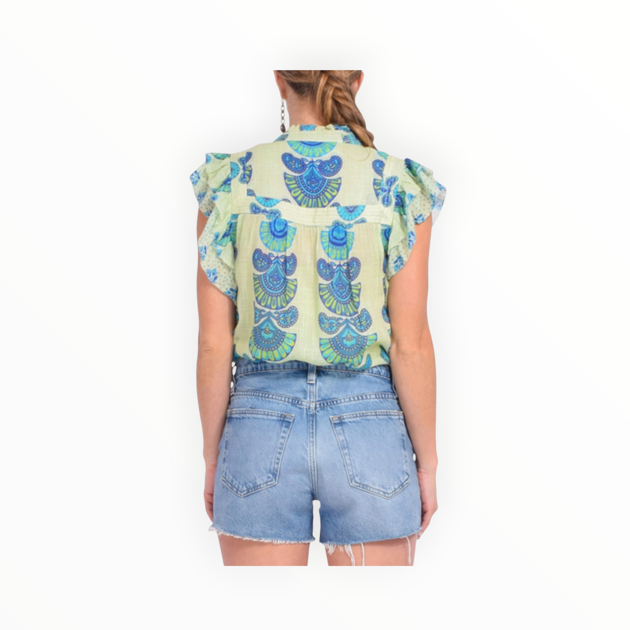 Love The Label Sara Top - Orchid Moon Print