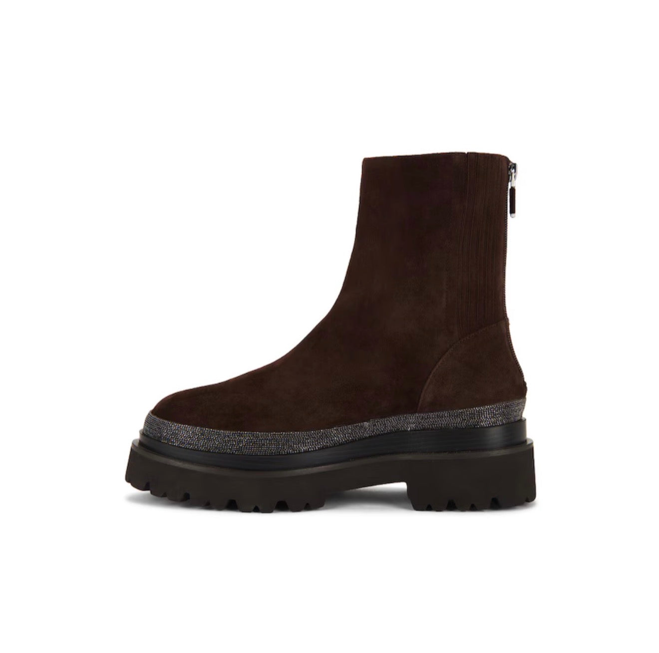 Lola Cruz Pruga Ankle Boot - Dark Brown