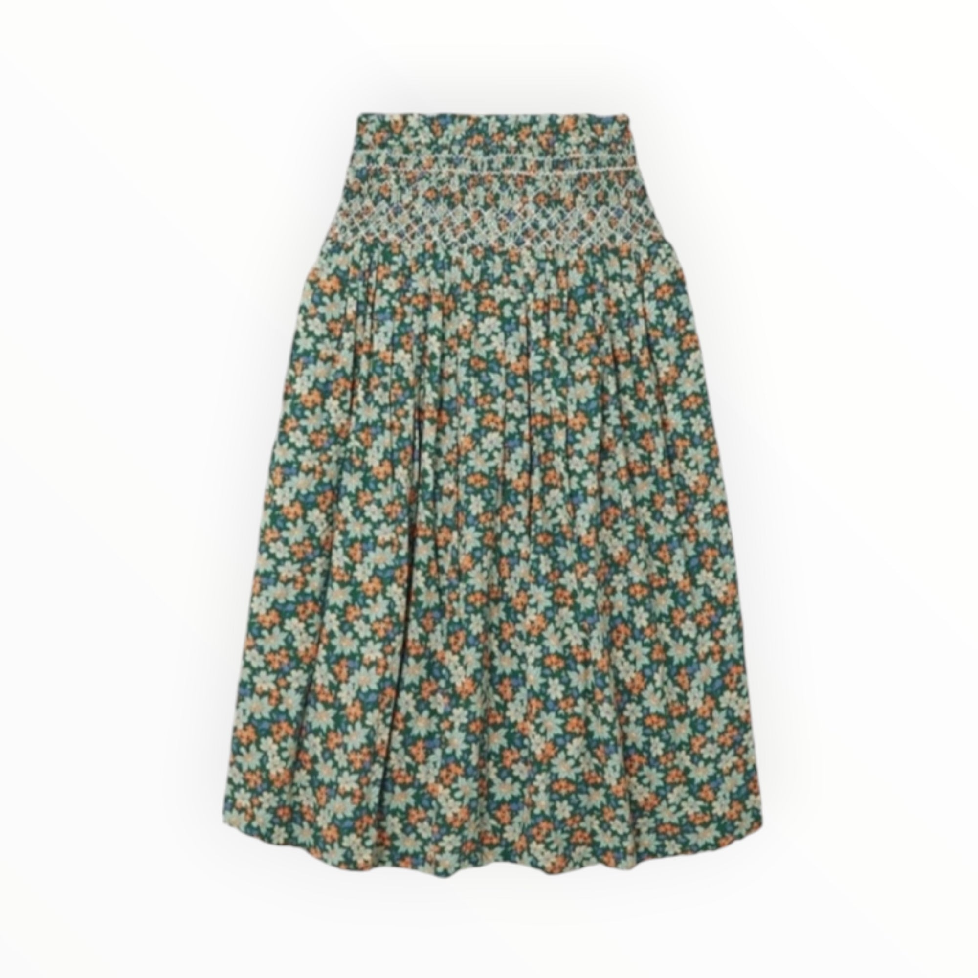 Sea New York Peggy Floral Print Voile Skirt - Forest