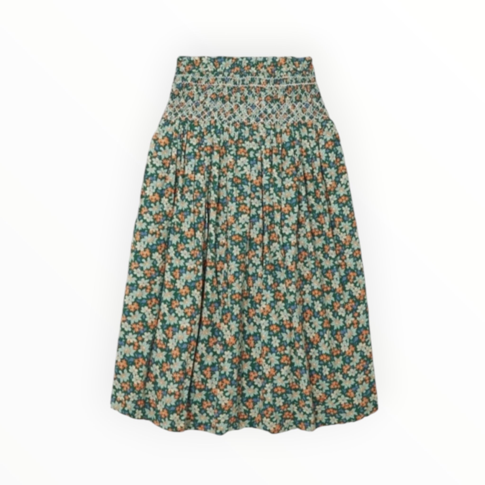 Sea New York Peggy Floral Print Voile Skirt - Forest