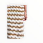 A.L.C. Alexis Striped Knit Skirt - Parchment/Aged Bronze