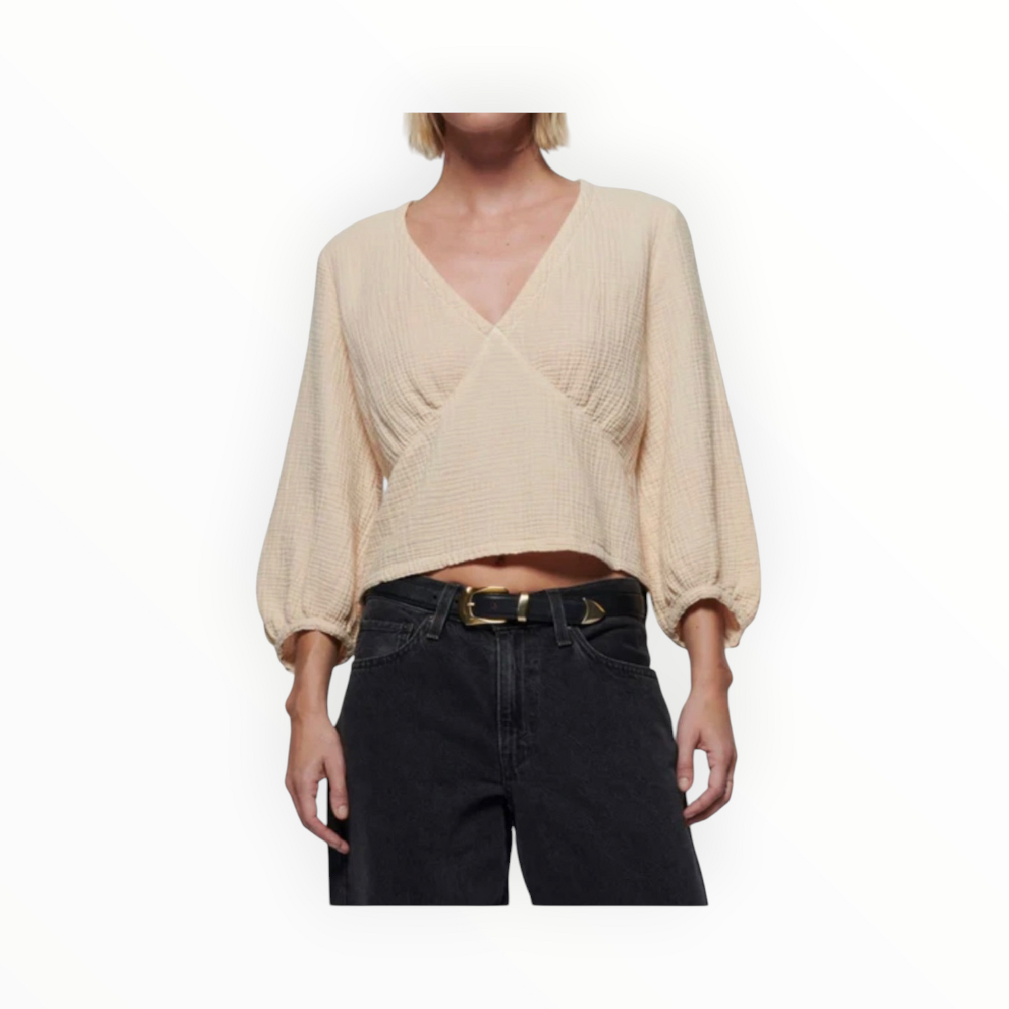 Nation Ltd Maribeth Blouse- Tapioca