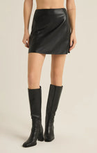 Z Supply Ciera Leather Skirt - Black