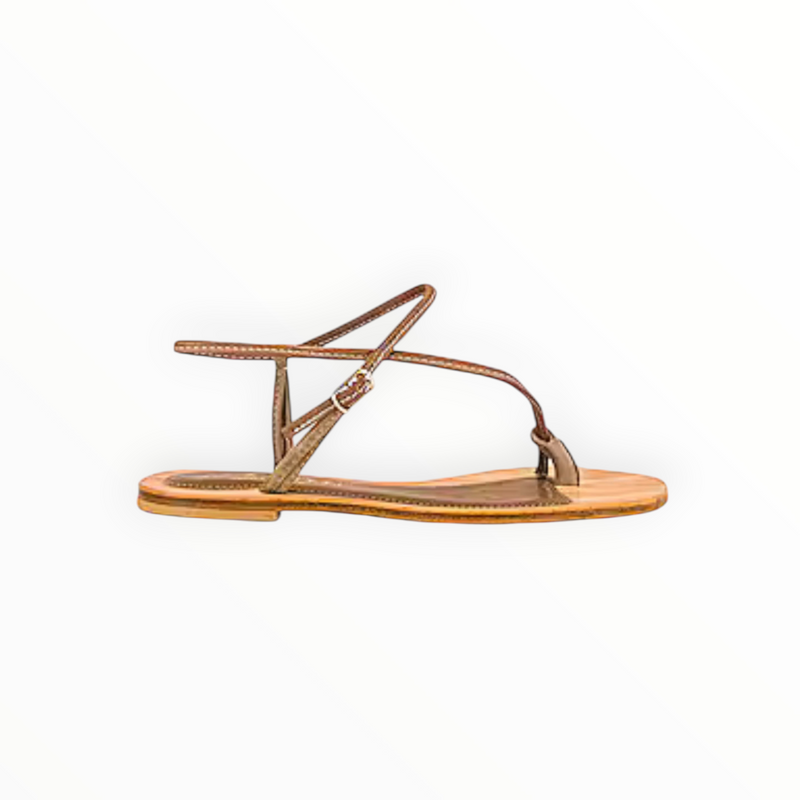C o R N E T T I Bari Sandal - Pecan/Tobacco
