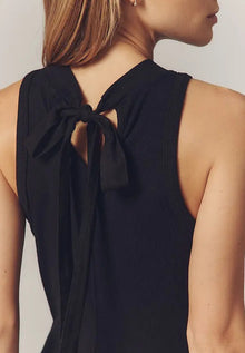 Stateside Linen Bubble Hem Dress - New Navy