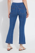 Lyssé Jade Stretch Tencel Flare Pant - Mid Wash