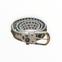 Nanni Milano Studded Belt - White Multi