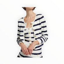 Generation Love Logan Cardigan - White/Navy