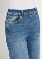 Lyssé Sylvia Wide Leg Premium Denim - Hi-Low Mid Wash (28" Inseam)