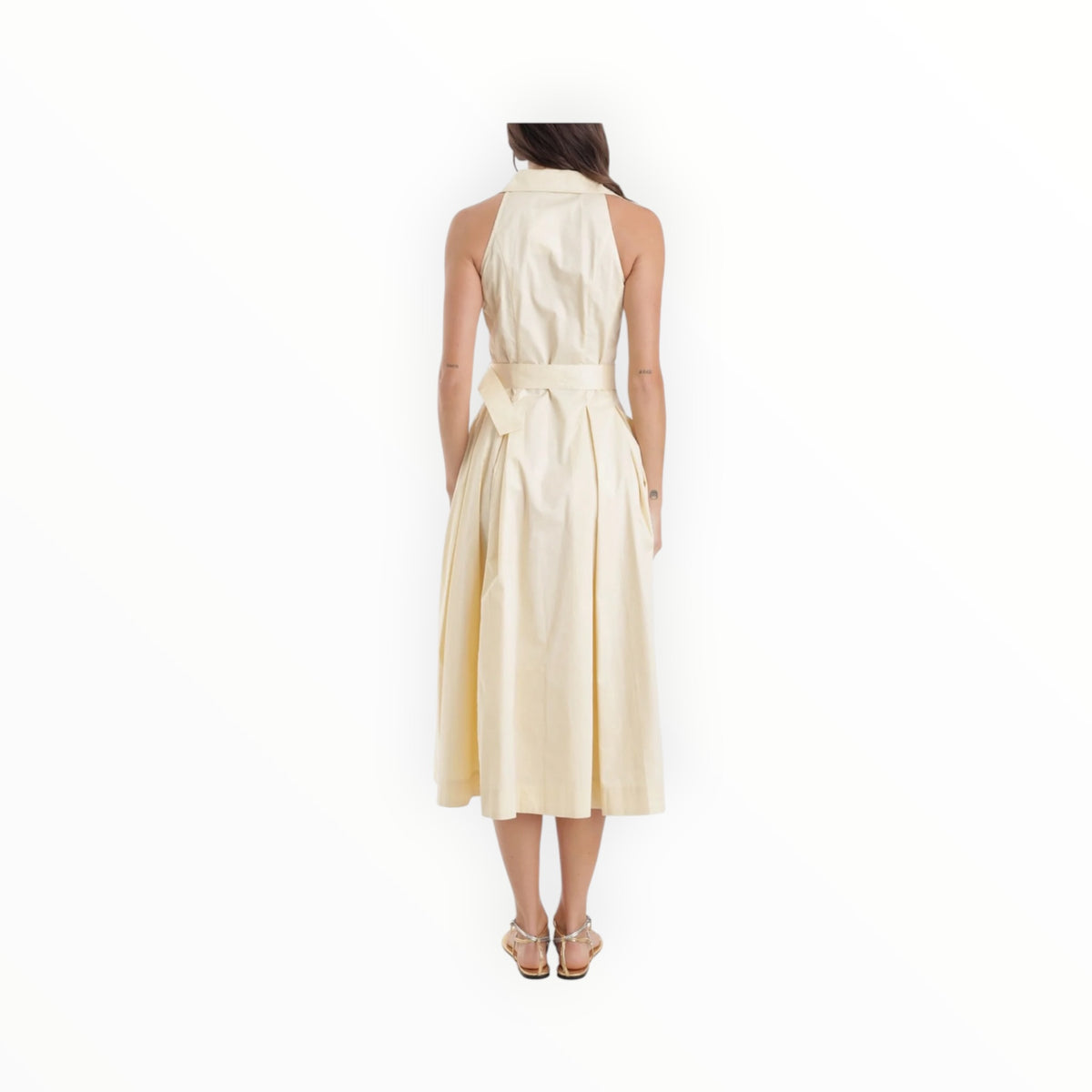 Karina Grimaldi Zarae Solid Dress - Pastel Yellow