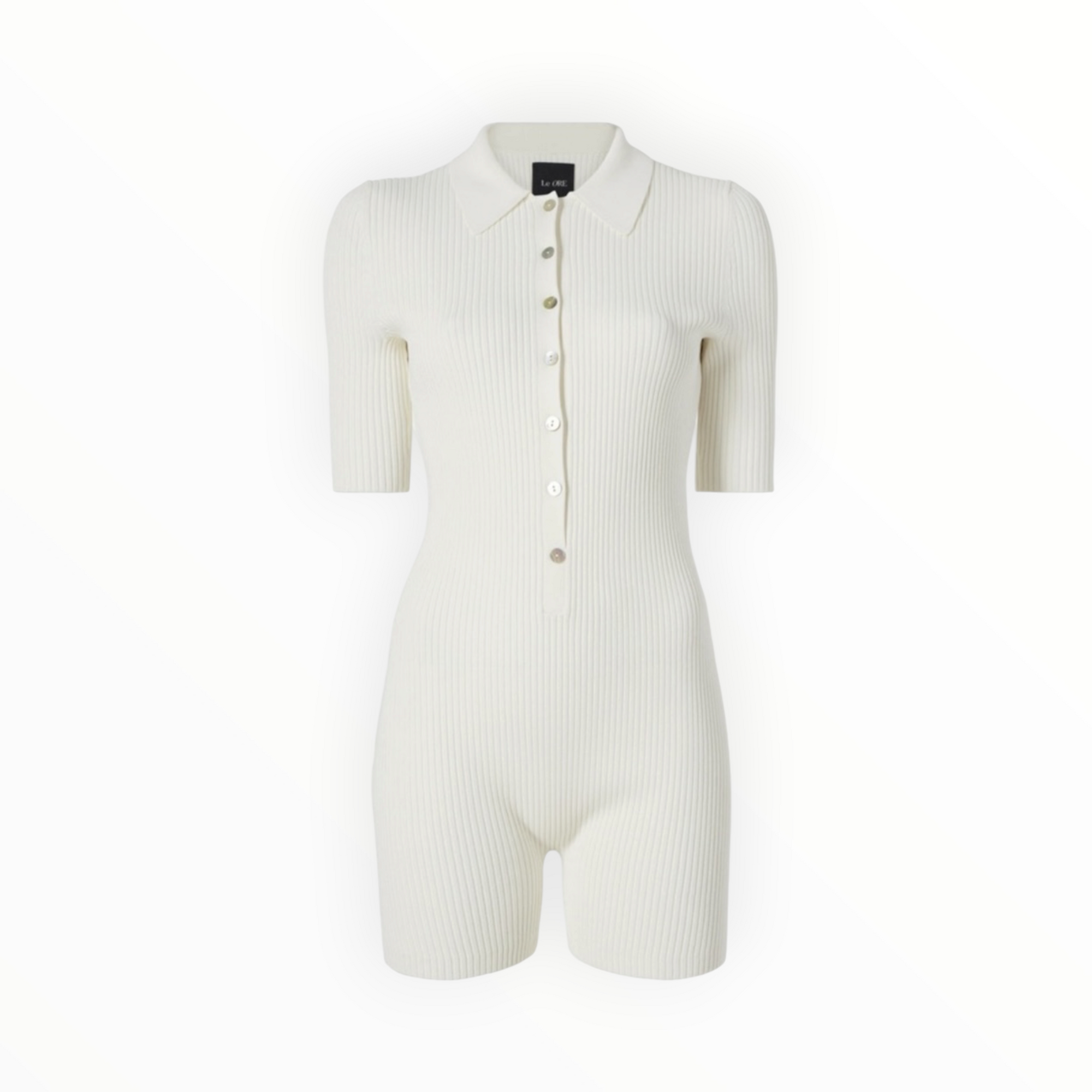 Le Ore Rimini Collared Playsuit - Pearl