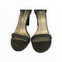 Stuart Weitzman Croc Embossed Walkaway Heel - Black