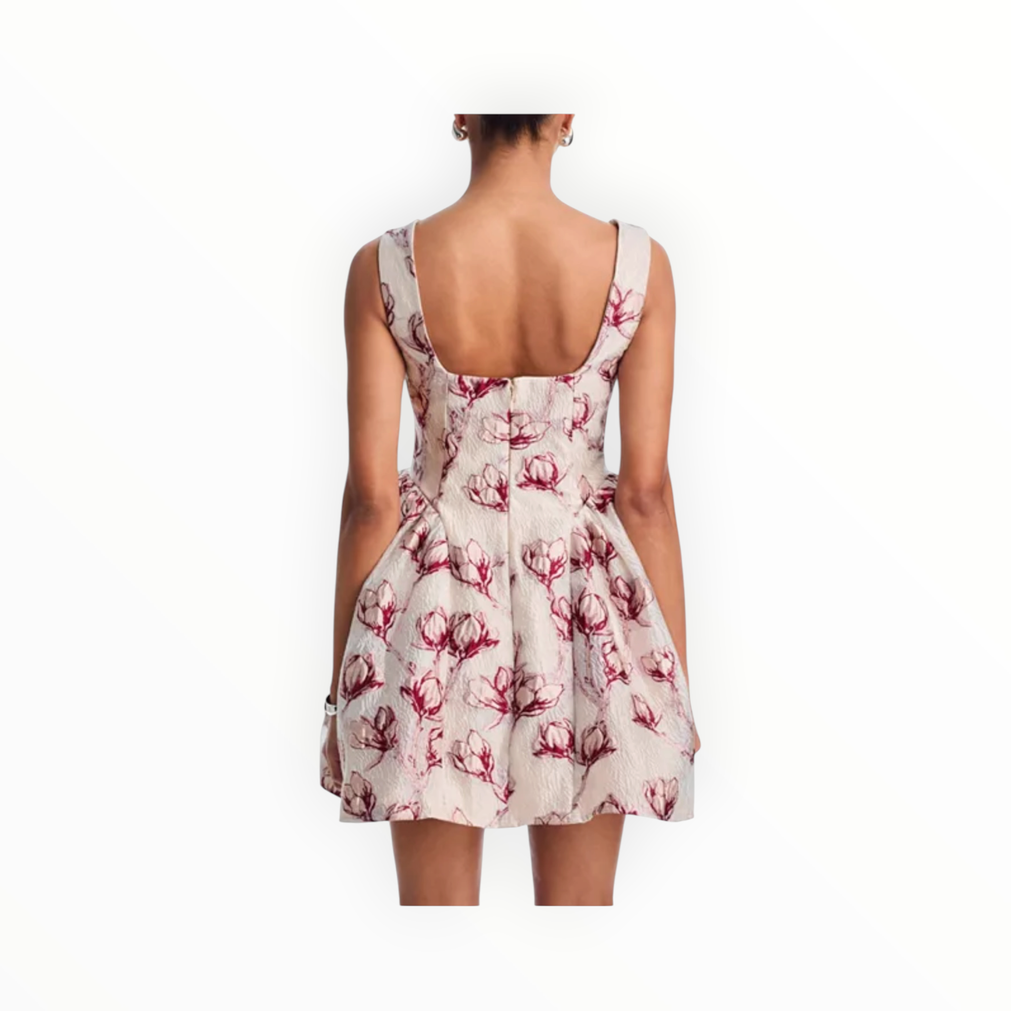 Milly Erin Floral Dress - Pink/White