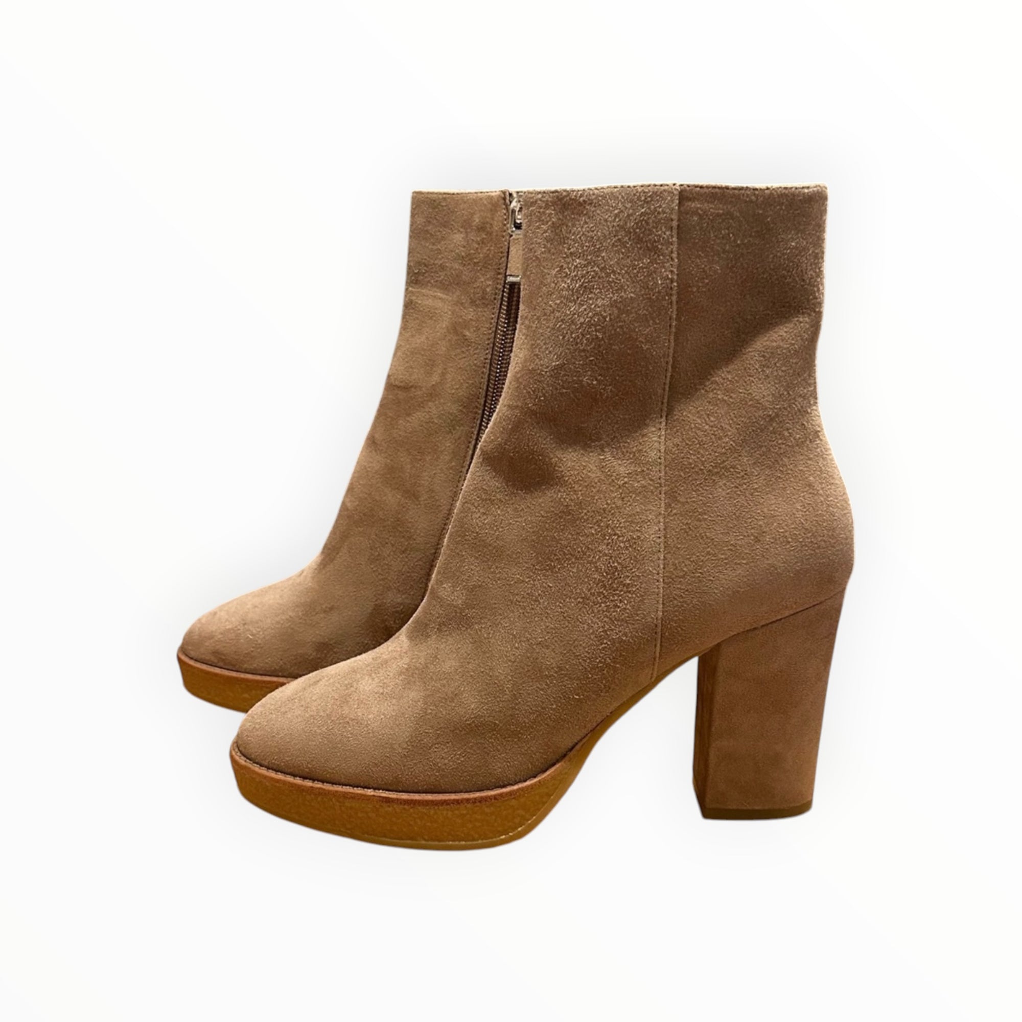 Lola Cruz Platform Ankle Boot - Taupe
