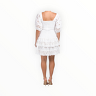 Sail To Sable Puff Sleeve Smocked Eyelet Dress - White